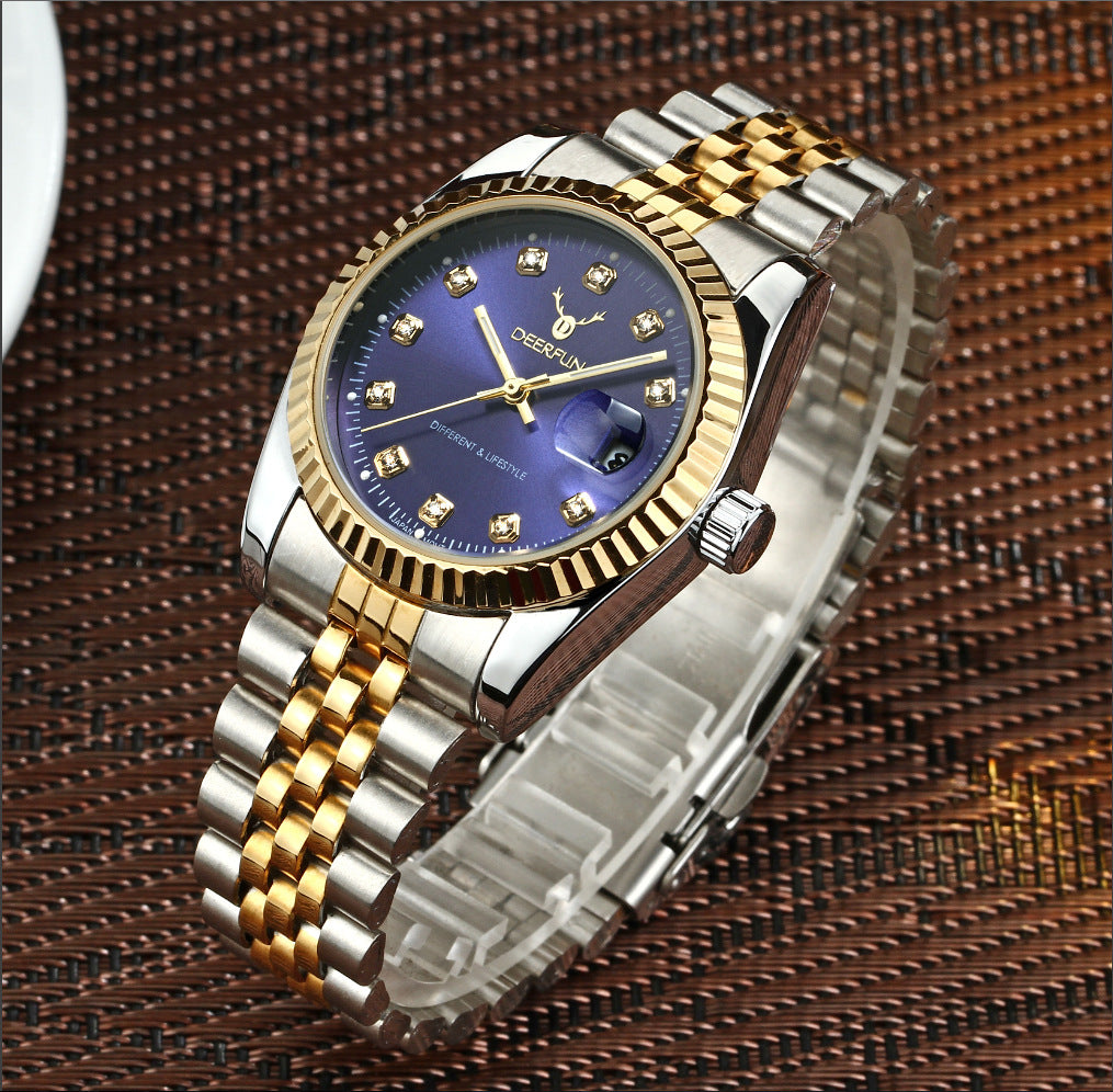 Shell watch with diamonds