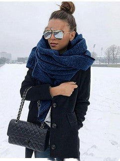 Superfine fleece windproof big scarf all-match shawl