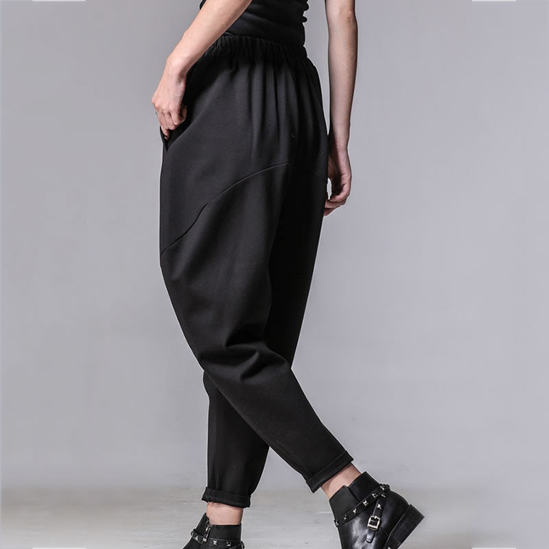 Pleated thin tapered banana pants