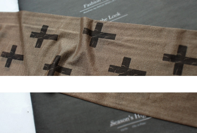 Crack cross 3d print pantyhose thin summer tattoo pantyhose wholesales
