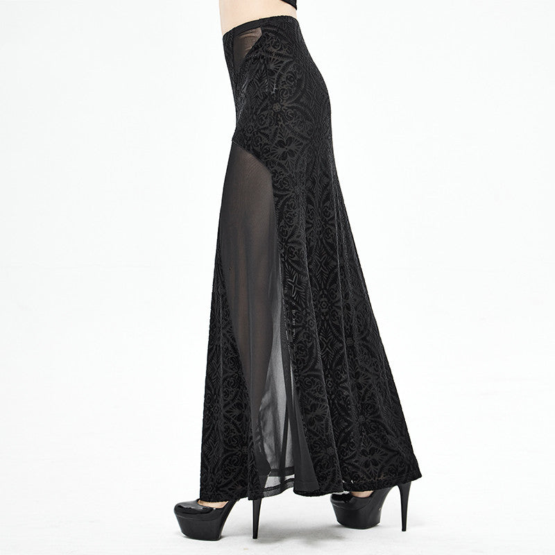 Lady's Court Cross-shaped See-through Skirt