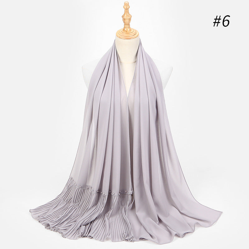 Perle Chiffon Etnisk Tørklæde
