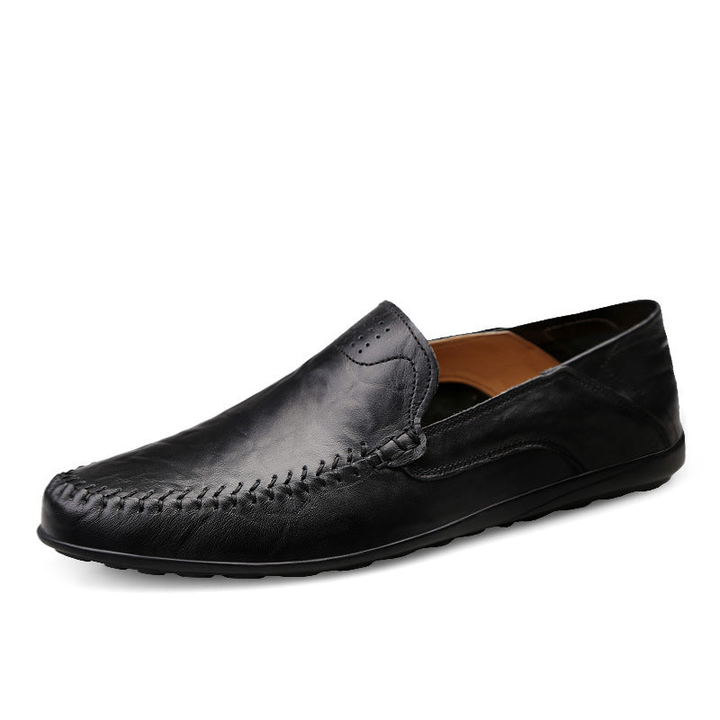 Large Size Leather Shoes Casual Men's Peas Shoes