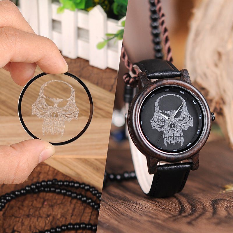 Leather Bamboo And Wood Watch