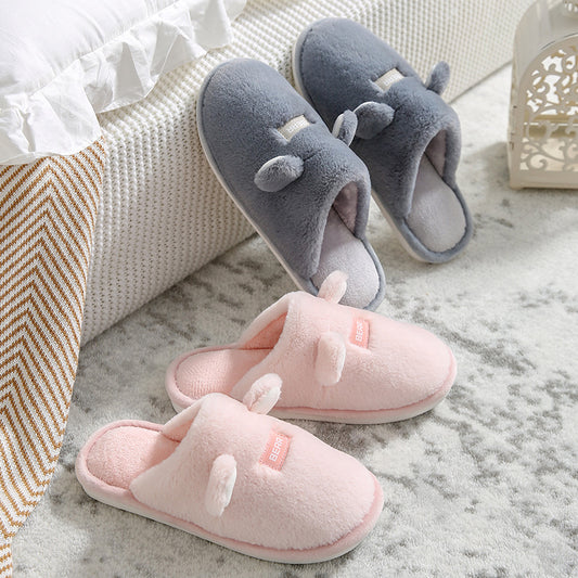Couple indoor non-slip warm cotton slippers