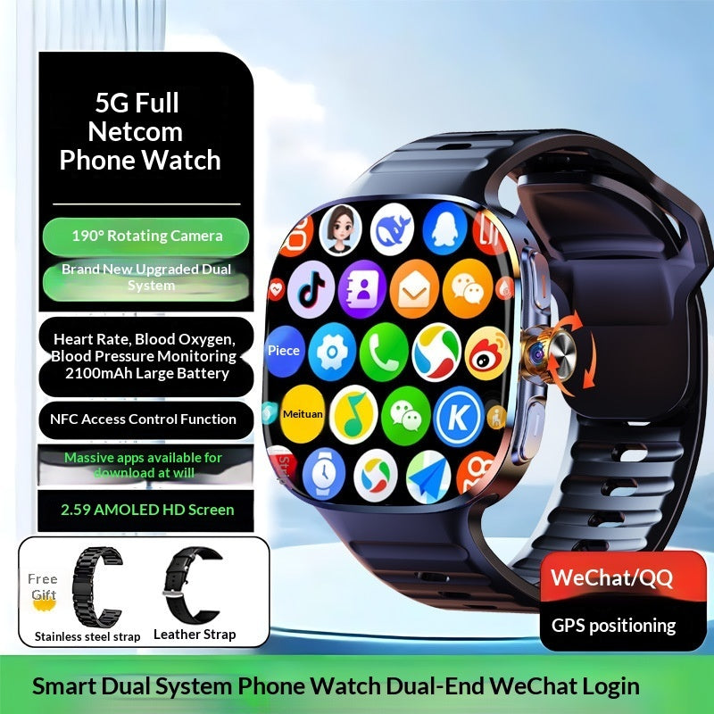 Smart 5G ESIM-enabled Multi-function Large-screen Smartwatch Phone