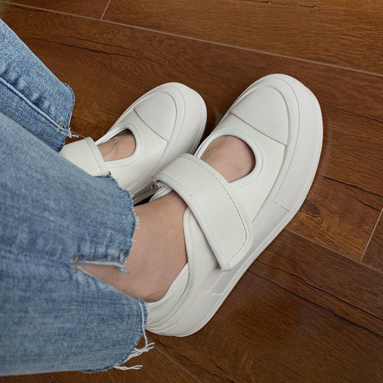 Velcro Thick-soled Trifle Casual Women's Single Shoes