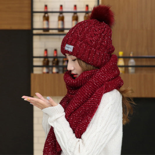 Plush thick knitted hat