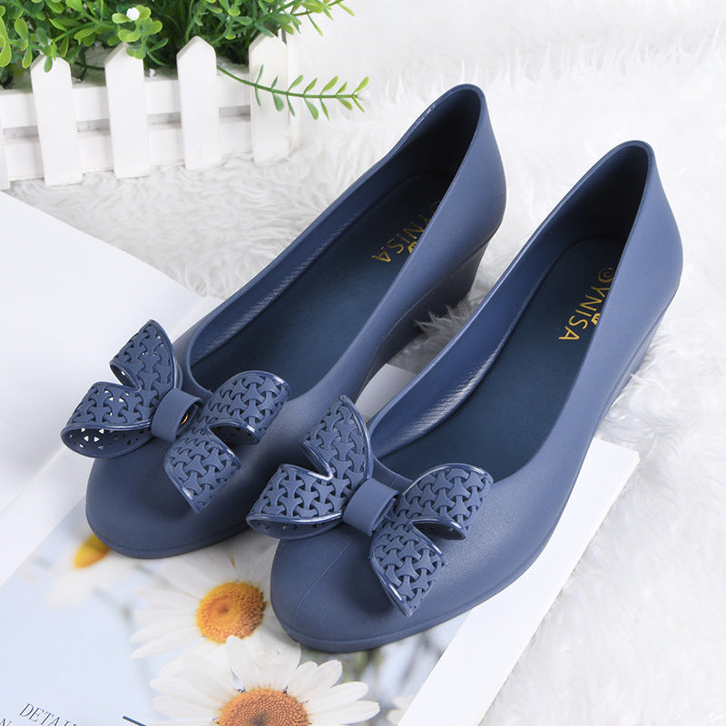 Women's Casual Light Sandals With Bow Wedge Heel