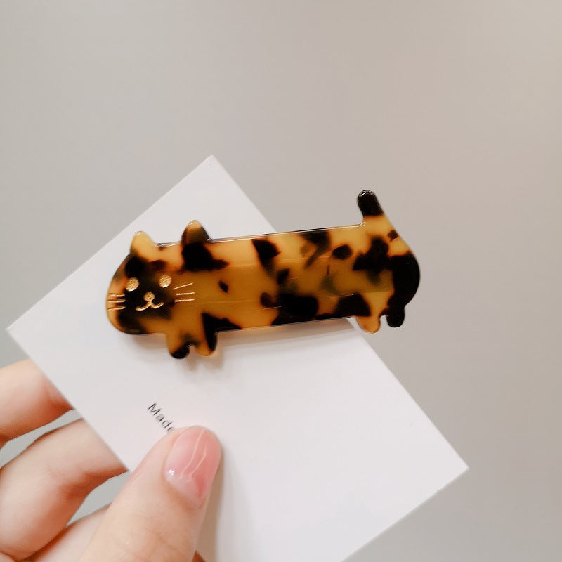 Cute short legged cat temperament girl duck beak hairpin