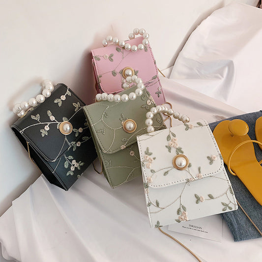 Embroidered crossbody bag