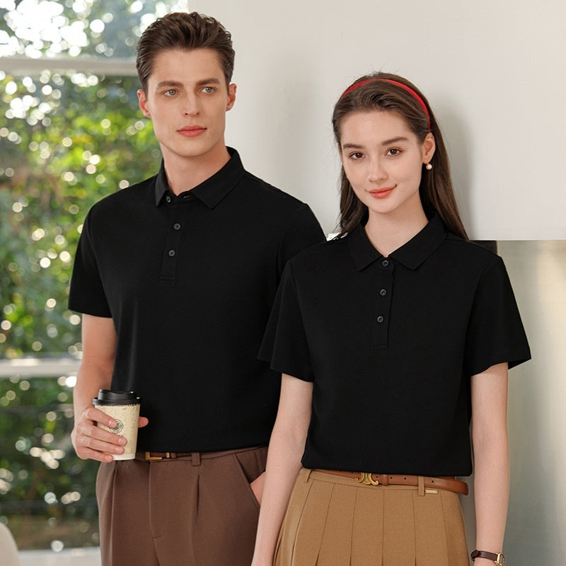 High-end 7A Antibacterial Premium Shirt 9 Mercerized Cotton Short Sleeve