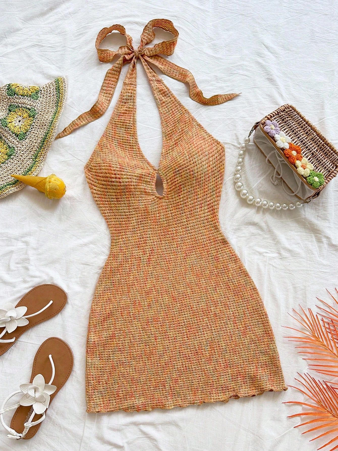 French-style Layered Ruffle Mini Dress For Women