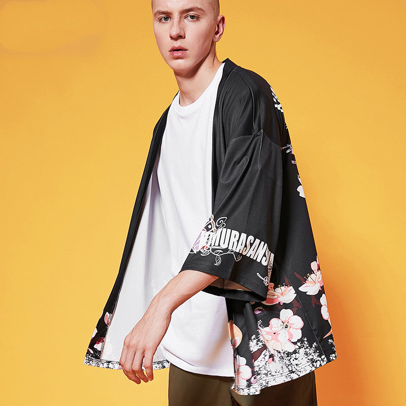 National tide japansk cardigan-morgenkåbe