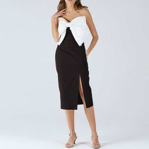 Elegant Commuter Dress With A Bow Detail
