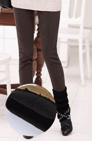 Plush thickened leggings boots pants