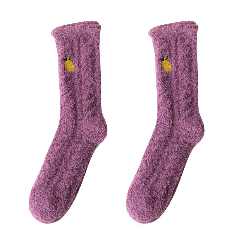 Lange tykke koralsokker til kvinder til søvn