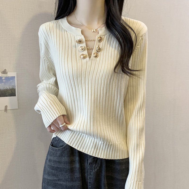 Women's Autumn New Slimming Sweater Youthful Long Sleeve Top
