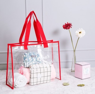 Transparent PVC beach bag ladies handbag