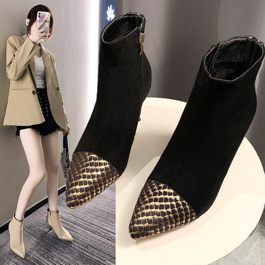 Fashion stretch boots wild sexy stiletto Martin boots