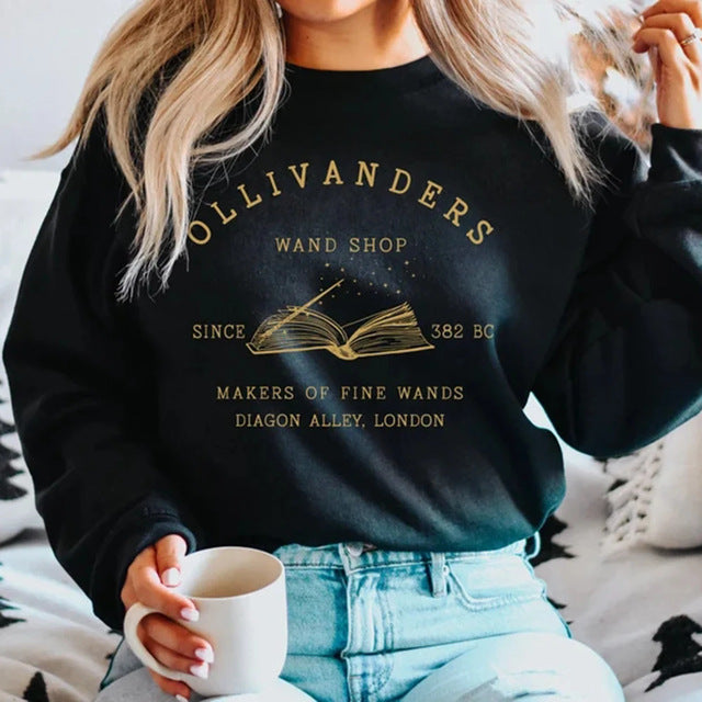 Troldmandsboghandel Sweatshirt Sweater Magisk Troldmands Hættetrøjer