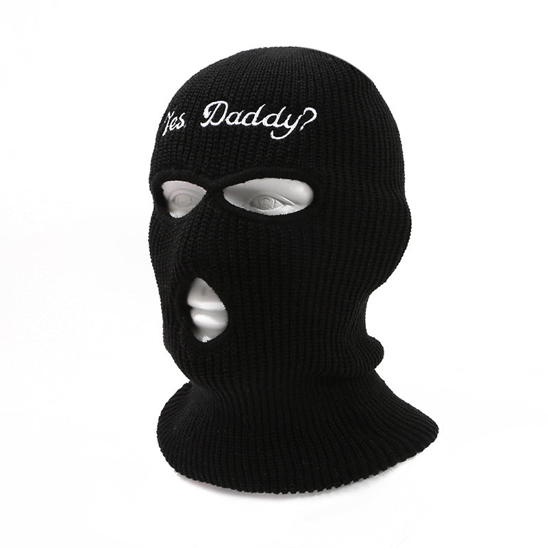 Warm Ear Protection Fashion Embroidery Woolen Knitted Hat