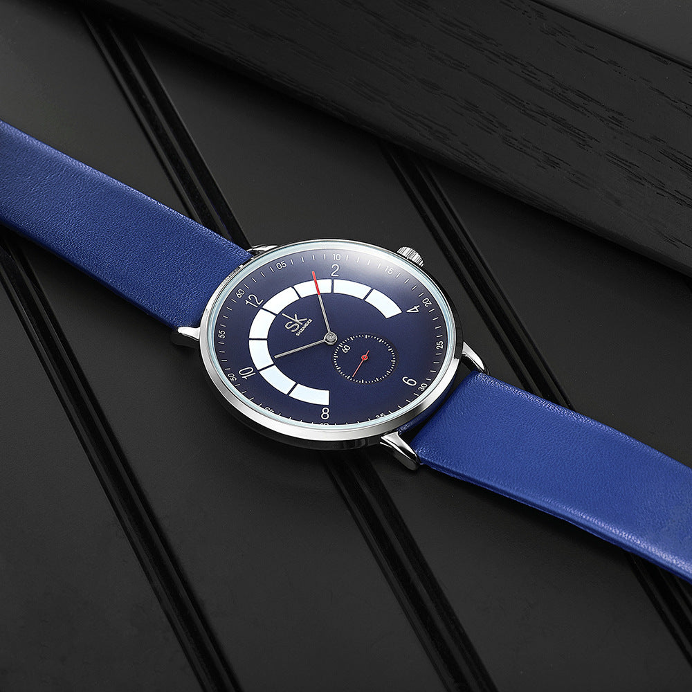 Leather men's fashion sports watch