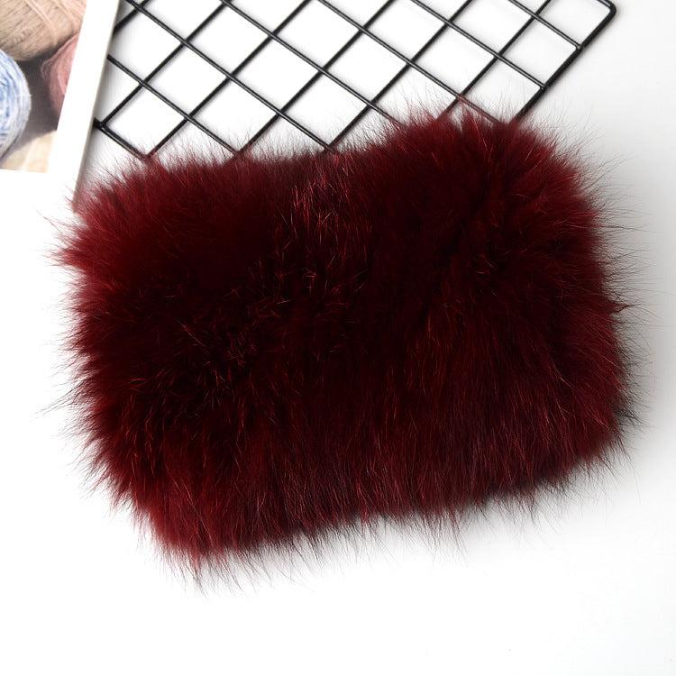 Fashionable fur fox fur warm and cold scarf
