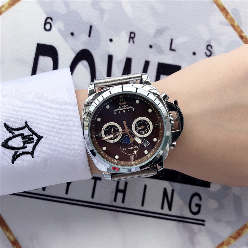 Luminous waterproof 6-pin quartz watch