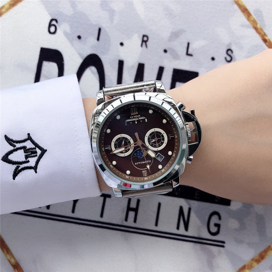 Luminous waterproof 6-pin quartz watch
