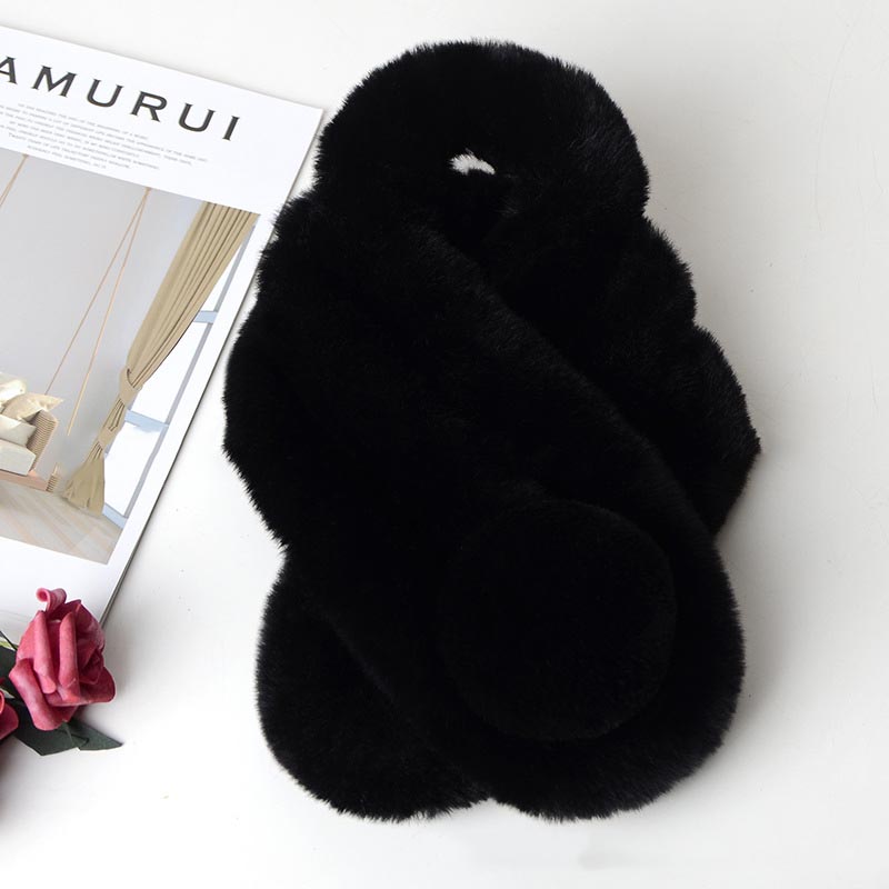 Thick Plush Warmth Imitation Rabbit Fur Scarf Collar
