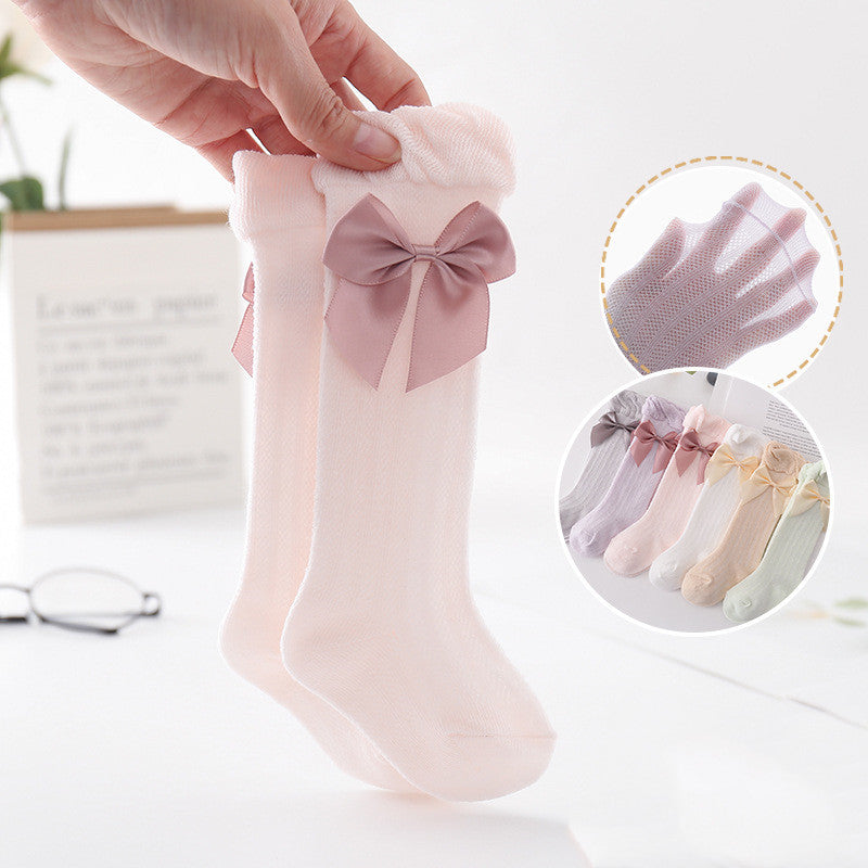 Big Bow Baby Mosquito Air-conditioning Over-The-knee Medium Stockings