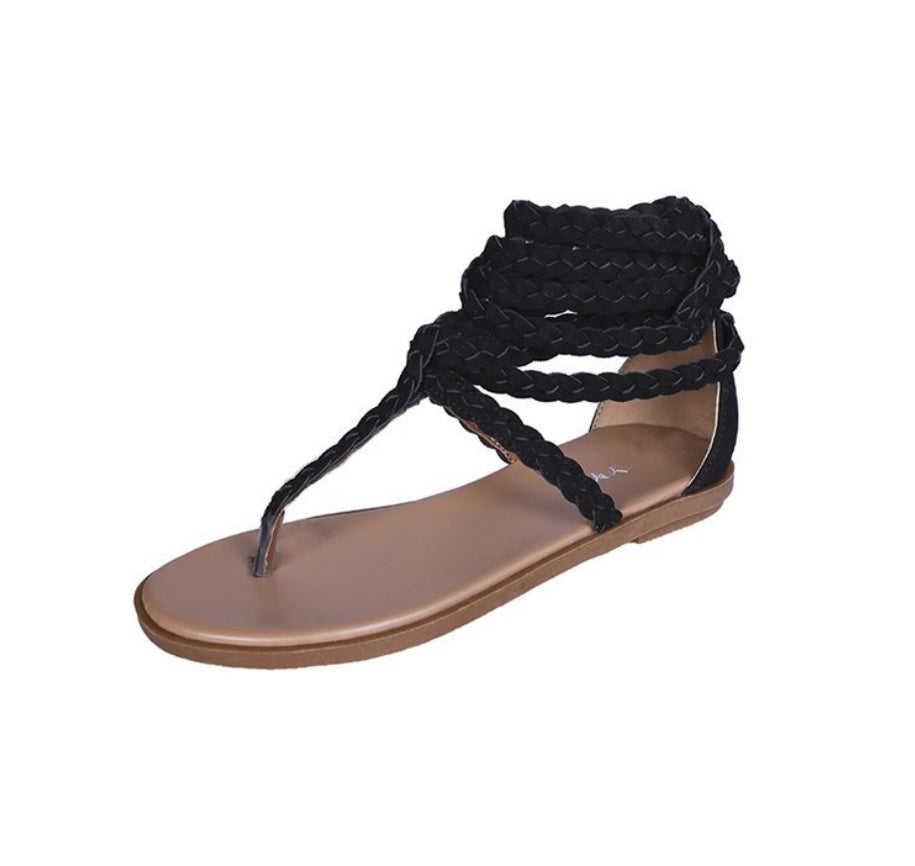 Cross strap sandals