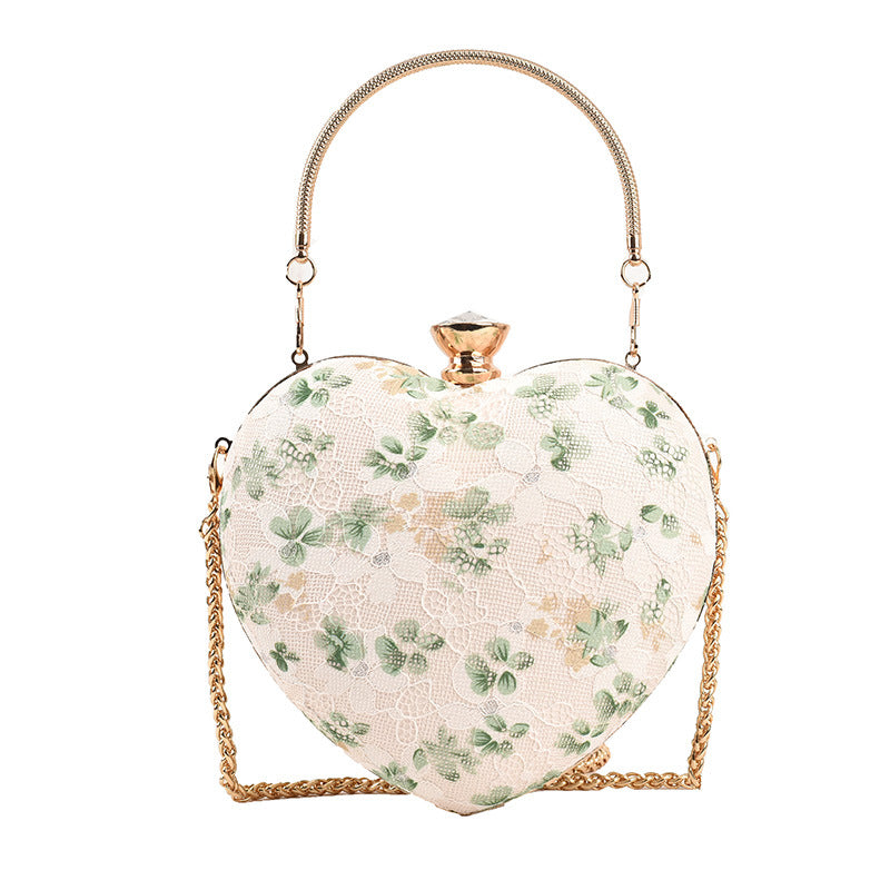 Sød blomstret kæde-crossbodytaske modetaske