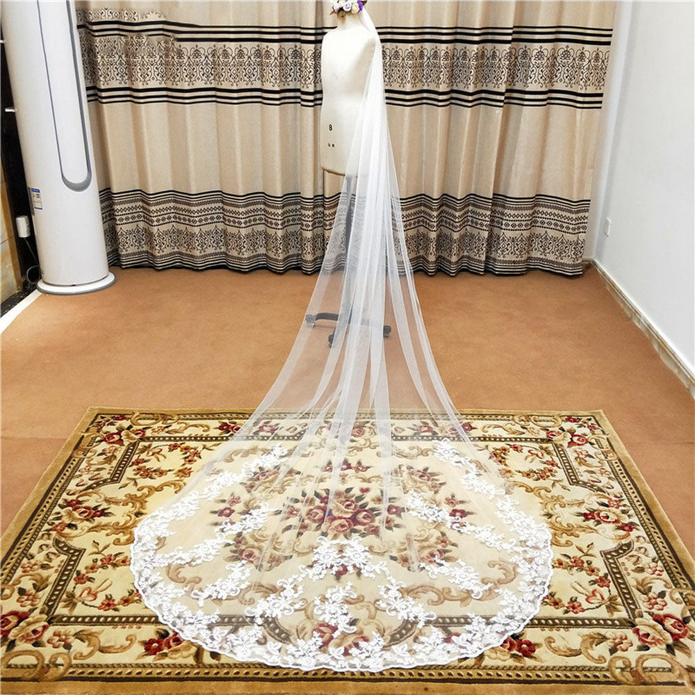 Handmade applique for bridal veil