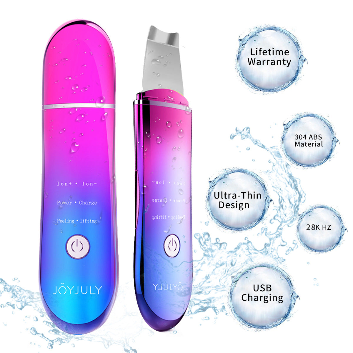 Ultrasonic pore cleaning instrument
