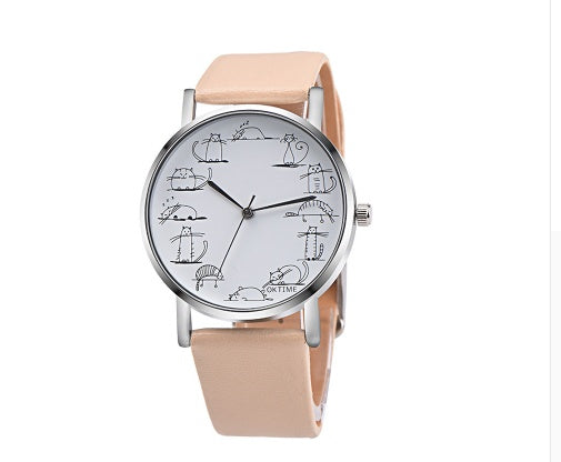 Lazy Cute Cat  Female  Child Student Watch