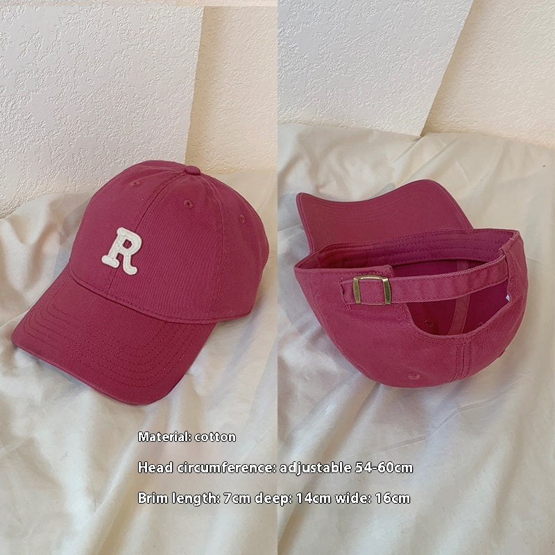Color White Hat Female RaspberryBaseball Cap