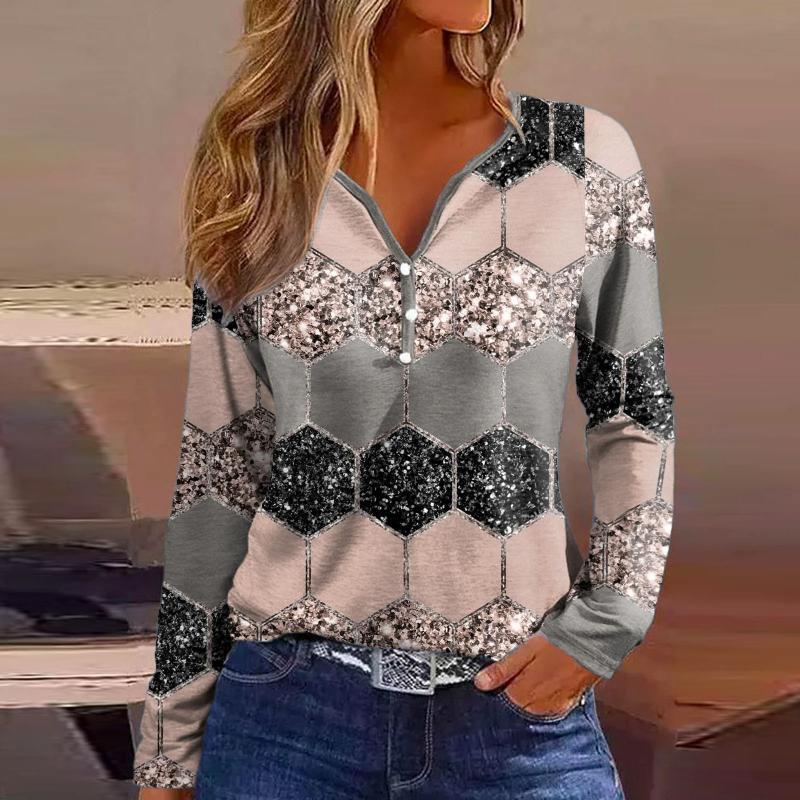 European And American Sweet Casual T-shirt 3D Digital Top