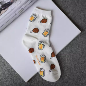 Illustration Of Cookies, Food Patterns, Blue Socks, Children