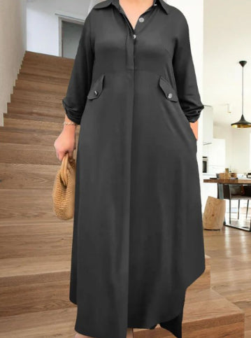 Loose-fitting Solid-color Two-piece Set