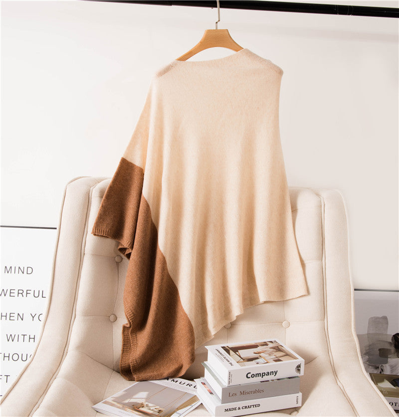Pure cashmere knitted shawl
