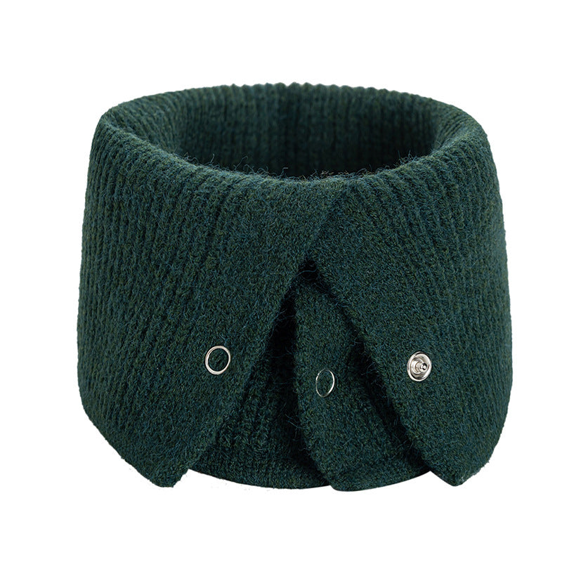 Autumn And Winter Students All-match Neck Warm Button Bandana