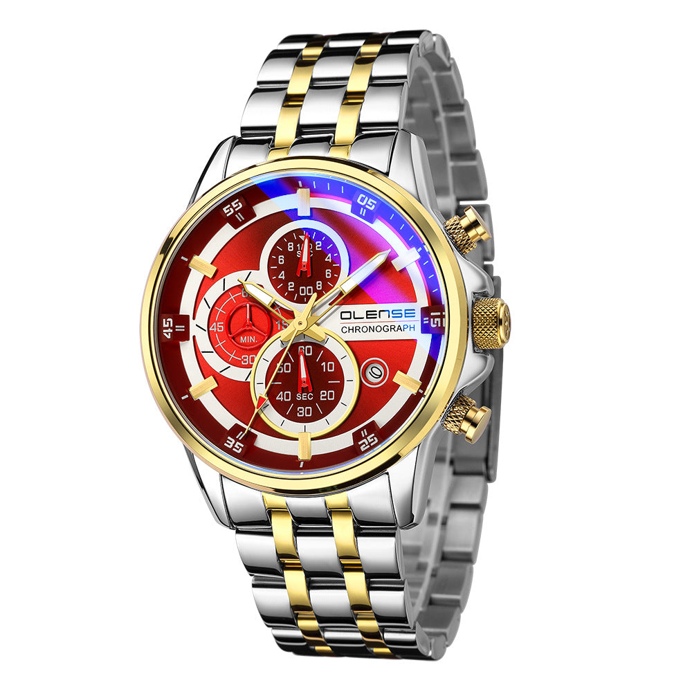 Stainless Steel Quartz Six-hand Fashion Watch