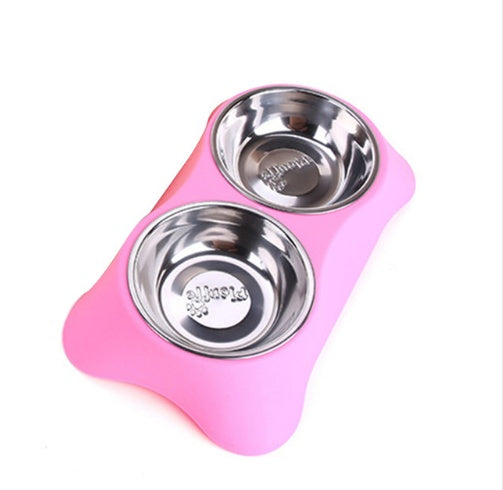 Sunscreen Silicone Pet Double Bowl Environmentally Friendly Non-toxic Silicone Non-slip Food Dog Bowl