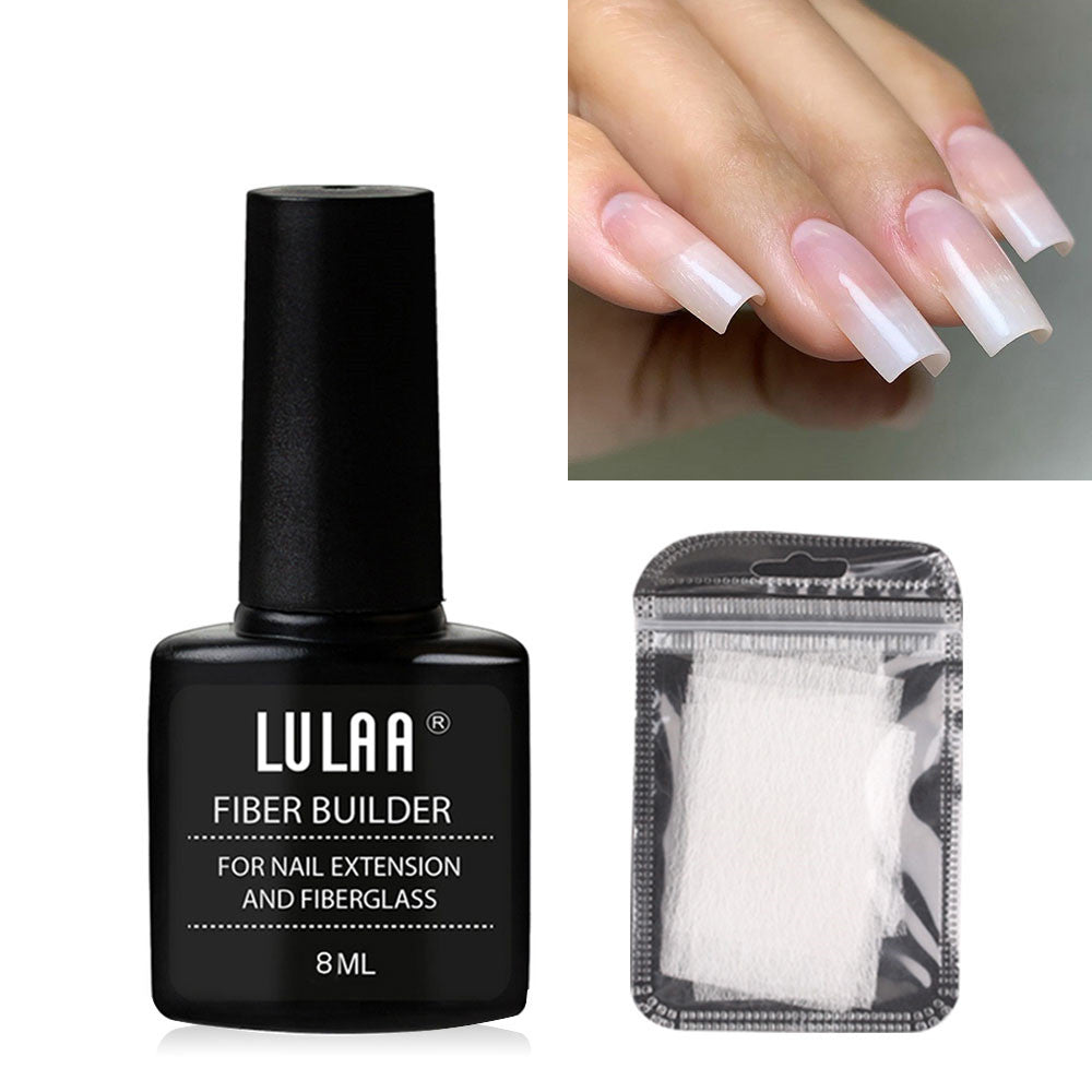 Manicure Sæt med gennemsigtig fiberforlængerlim