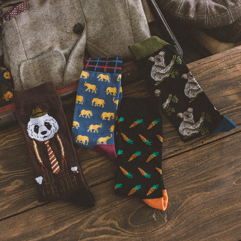 Men's British Retro Creative Gift Box Suit Socks