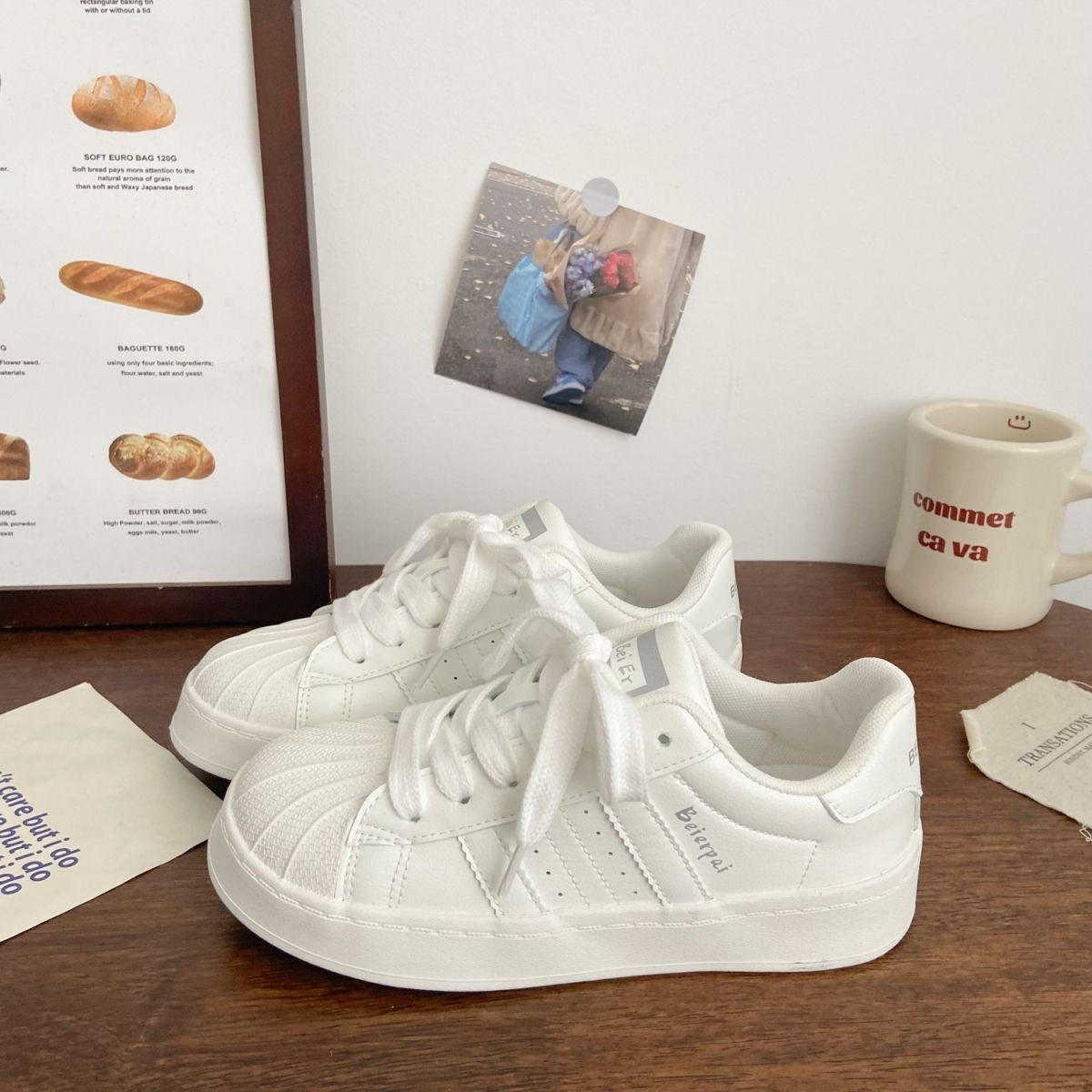 Shell Toe Casual Sneakers For Students Womens