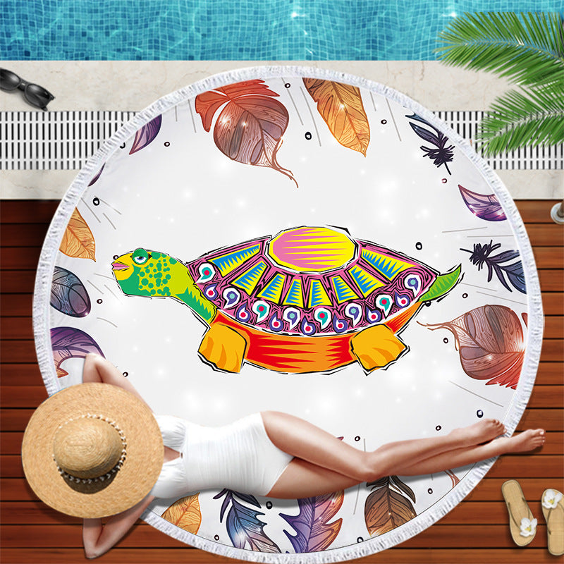 New round beach towel