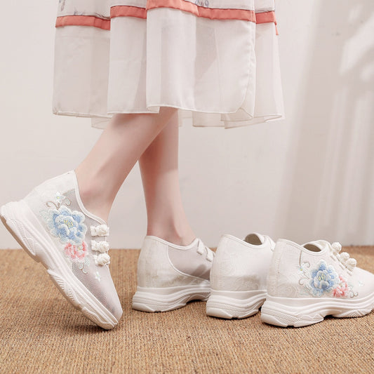 New Autumn And Winter Thick Bottom Student Outdoor Casual Embroidered Sneaker